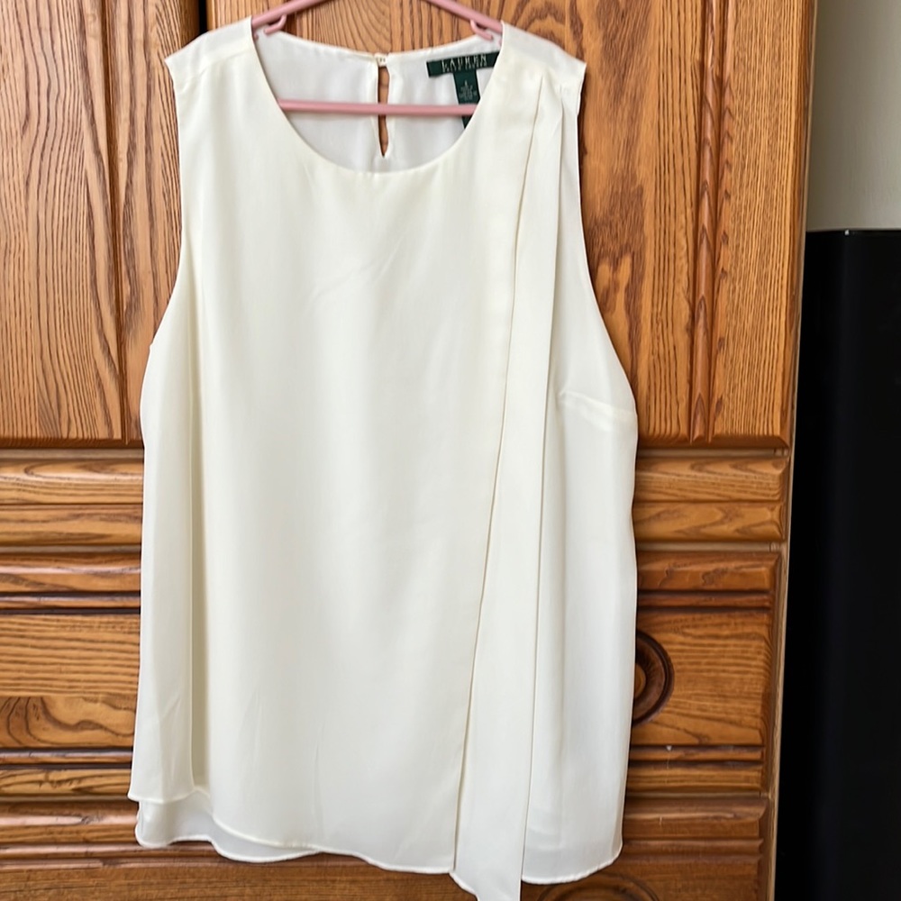 Ralph Lauren cream sleeveless top
